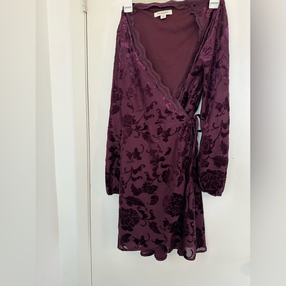Maroon wrap dress